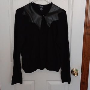 Bat wing collar cardigan